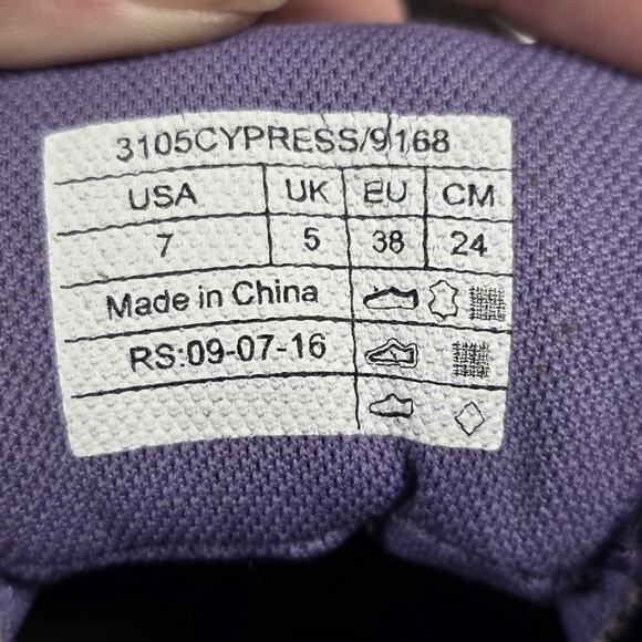 Vionic Cypress Women's Size 7 hiking Trail Outdoors boots Purple & brown Lace Up - Picture 10 of 10